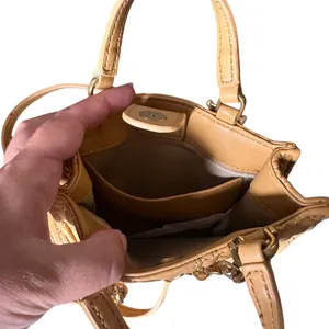 ZARA Quilted Satchel Style Small Tote‎ Bag Mustard Yellow thumbnail 6