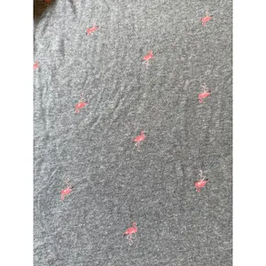 Old Navy Women's Gray Pink Flamingo Soft Wash Short Sleeve Tee‎ Size Large thumbnail 6