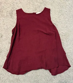 Loft Sleeveless Wine Red Women's Tank Top thumbnail 1