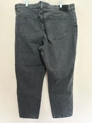 Abercrombie & Fitch The Mom High Rise Jean Faded Black 34/18 thumbnail 4