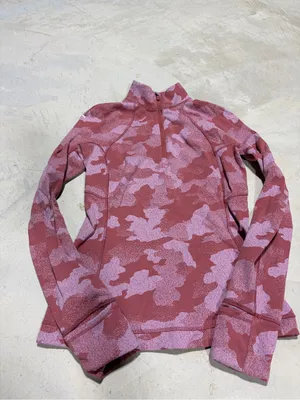 Lululemon it’s rulu run Women's Pink Camo Quarter-Zip top 8 thumbnail 3