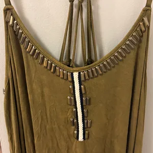 NWT Pol Boho Beaded Mini Dress M thumbnail 4