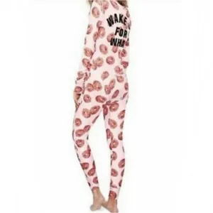 VICTORIA'S Secret PINK Donut Long Jane Thermal Onesie Size Small thumbnail 3