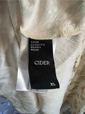 Cider Cream Floral Mini Dress with Peach & Green Accents thumbnail 3