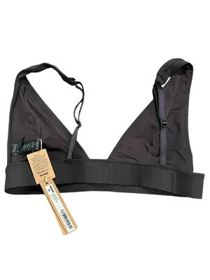 SKIMS Signature Swim plunge Bikini Top Size S Onyx NWT SOLD OUT thumbnail 5