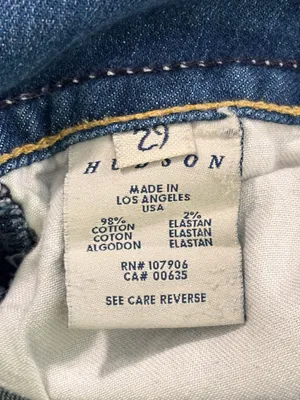 Hudson Flare Blue Denim Jeans Size 29 thumbnail 6