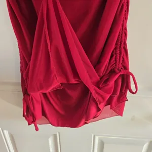 Princess Polly Red Ruched Bodycon Mini Dress Size US 8 Lined Cinch Sides Stretc thumbnail 4