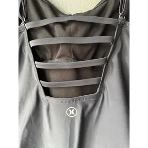 Hurley Women's Black One-Piece Swimsuit with Strappy Back Detail thumbnail 3