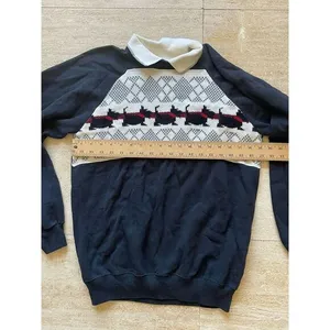 Up In The Air Vintage Hanes‎ Winter Collared Sweatshirt W Scottie Size L 42-44 thumbnail 2