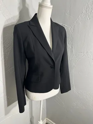 Laundry By Shelli Segal Black Lace-Up Back Blazer thumbnail 4