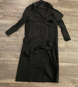 SheIn NWT EZwear Plus Lapel Neck Double Breasted Belted Trench Coat. Size XL thumbnail 5