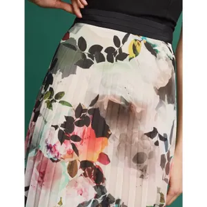 Presley Skye sz M Crinkled Watercolor Floral Print Maxi Dress Feminine Whimsical thumbnail 4
