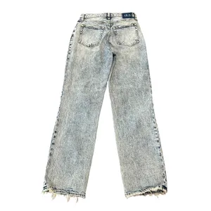 Abercrombie & Fitch The 90s Straight Ultra High Rise Acid Wash Jeans Distressed thumbnail 8