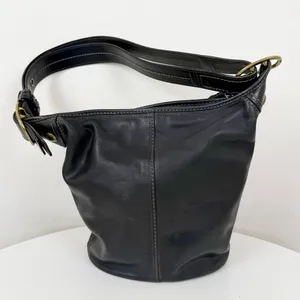 Coach Vintage Bleecker Tattersall Duffle Bucket Bag 11422 Black thumbnail 6