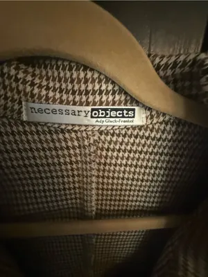 Necessary Objects Brown Houndstooth Tailored Blazer thumbnail 3