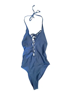 Aerie Blue Lace-Up One-Piece Swimsuit – Size S/P thumbnail 2