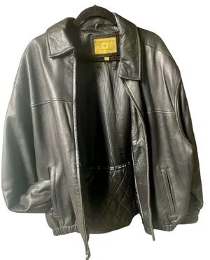 Vintage Boston Harbour leather jacket Black Size XL thumbnail 1