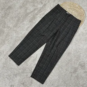 Wilfred Wool Cashmere Blend Chambéry Plaid Pants Cropped Pleated Tartan Size 0 thumbnail 4