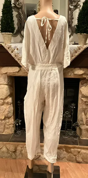 Shining Sun Tie Front Jumpsuit M thumbnail 7