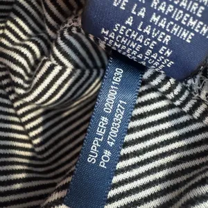 Ralph Lauren Striped Crew Neck T-Shirt Black White Pony Logo Womens Small Preppy thumbnail 6