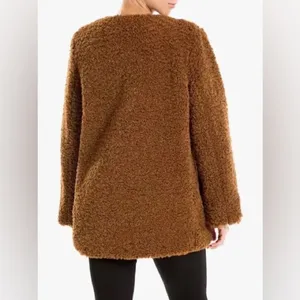 Max Studio Faux Fur Brown-rust Teddy coat size medium thumbnail 3