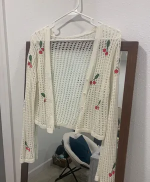 Dainty Cherry Sweater White thumbnail 1