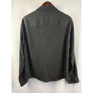 Women’s Zara Medium Black w/ White Stripes Button Up thumbnail 3