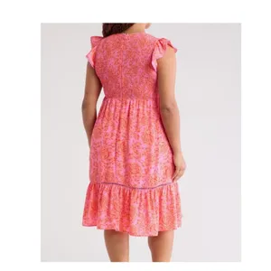 NWT Melrose & Market Floral Smocked Dress Pink Size 2X thumbnail 2