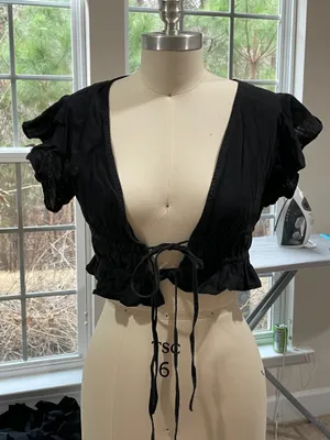 Tie Top Shein Crop thumbnail 2
