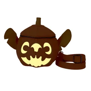 Disney Loungefly Stitch Pumpkin Head Glow in the Dark Crossbody Bag Orange NEW thumbnail 6
