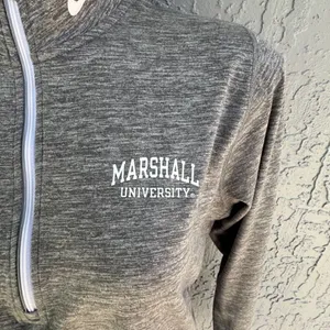 Nike Dri-Fit 1/2 Zip Pullover Marshall University Heather Grey L EUC thumbnail 2