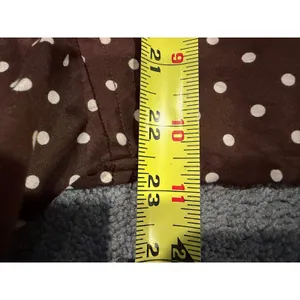 Lauren Ralph Lauren Brown Polka Dot Button Down Shirt 3/4 Sleeve Top thumbnail 9