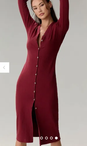 Anthropologie Red Midi Sweater Dress thumbnail 4