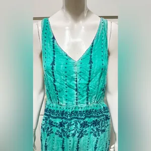 RAGA Maxi Tiered Floral Dress Somewhere in Paradise Turquoise Boho Festival A1 thumbnail 7