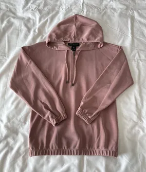Rachel Zoe Dusty Rose Quarter Zip Hoodie thumbnail 1