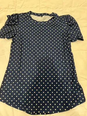 Boutique Navy Polka Dot Top thumbnail 1