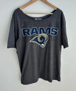 Gray Rams off-the-shoulder tee thumbnail 1