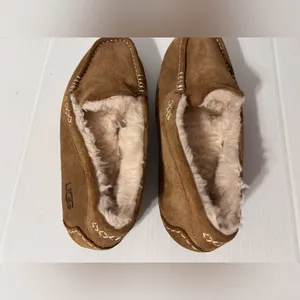 UGG SN 1106878 Ansley brown suede sheepskin-lined slippers women size 9 thumbnail 7