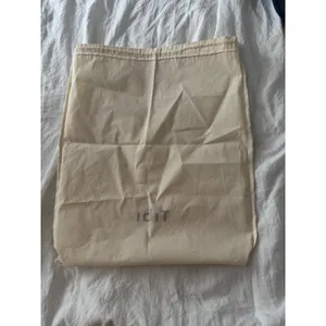 Tibi‎ Cream Cotton Canvas Drawstring Dust Bag thumbnail 4