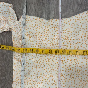 For‎ Love & Lemons Aurora Ruffle Mini Dress White Orange Star Print XS Celestial thumbnail 8