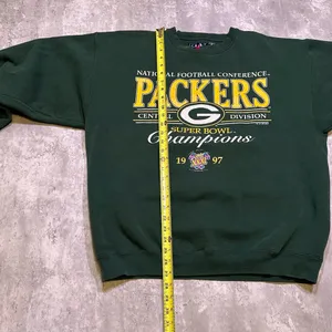 Vintage 1996 Green Bay Packers Super Bowl Champions 97’ Heavyweight Cotton Crewneck Sweatshirt thumbnail 8