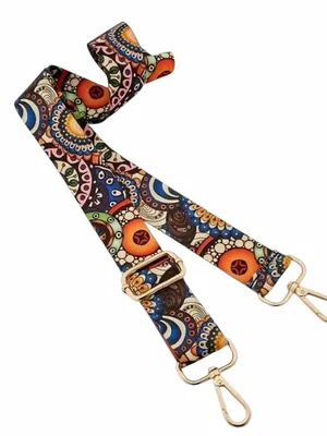 Colorful Mandala Print Adjustable Bag Strap Blue thumbnail 1