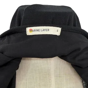 Marine Layer Lexi Rib Fit and Flare Midi Dress Black Sleeveless Size Small thumbnail 8