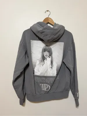 Taylor Swift The Tortured Poets Department Gray Hoodie Size Medium thumbnail 7