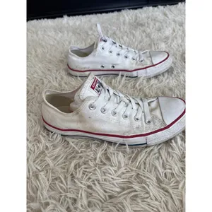 Converse Chuck Taylor All Star‎ White Low Top Canvas Sneakers Women 9 Men 7 thumbnail 2
