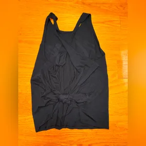 Nike Black Dri-FIT Running Tank with Silver Logo thumbnail 2