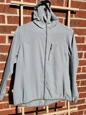 L.L. Bean womens Lightweight Windbreaker Grey Size XL Gray thumbnail 1
