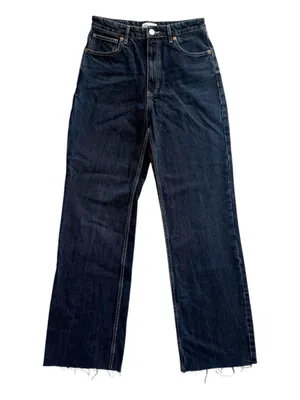 Zara Hi-Waisted Wide Legged Indigo Jeans size 8 thumbnail 1