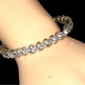 Cute silver rhinestone bracelet! Silver thumbnail 2