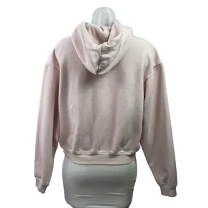 Skims Women's Pink Fleece Hoodie Hoaded Full Zip Long Sleeve Sweatshirt Top S thumbnail 3